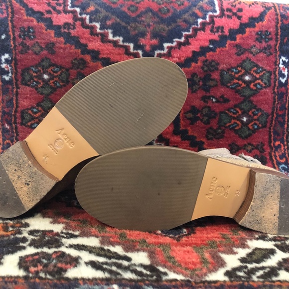 Tan Leather Acne 'Clover' Ankle-Boots - Picture 10 of 11